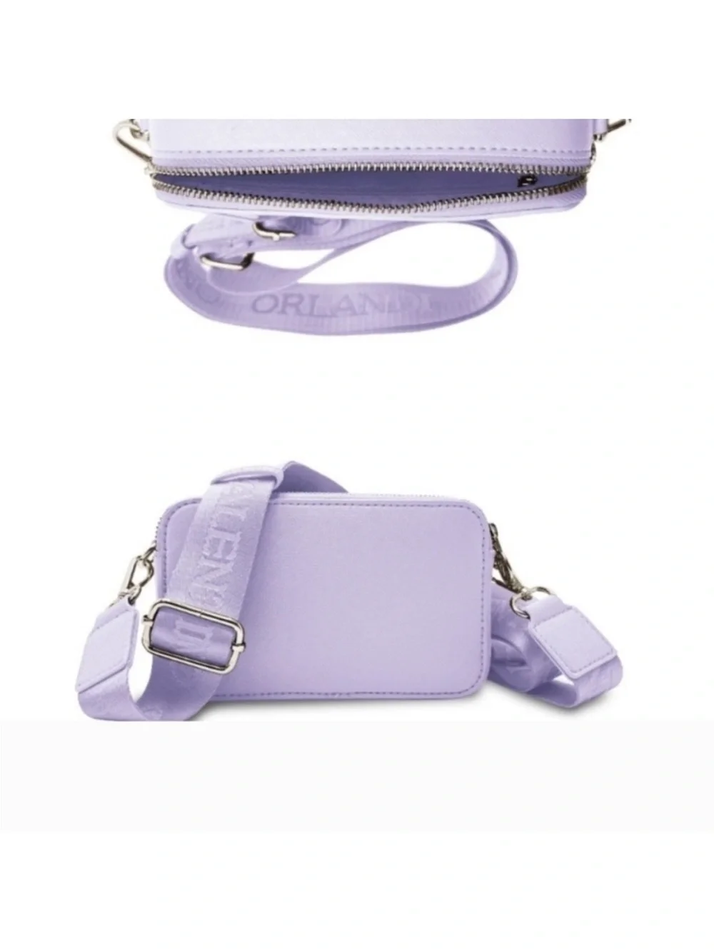 Valentino Orlandi NWTs Lavender Studded V Logo Camera Crossbody Bag